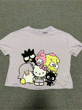 Sanrio Adult Lavender Tee with Hello Kitty & Friends Graphic